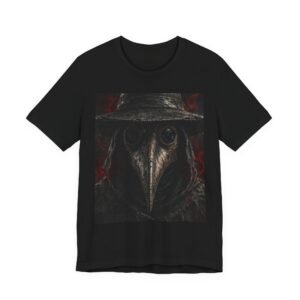Plague Doctor Grunge Horror T-Shirt — Dark Gothic Beaked Mask Tee