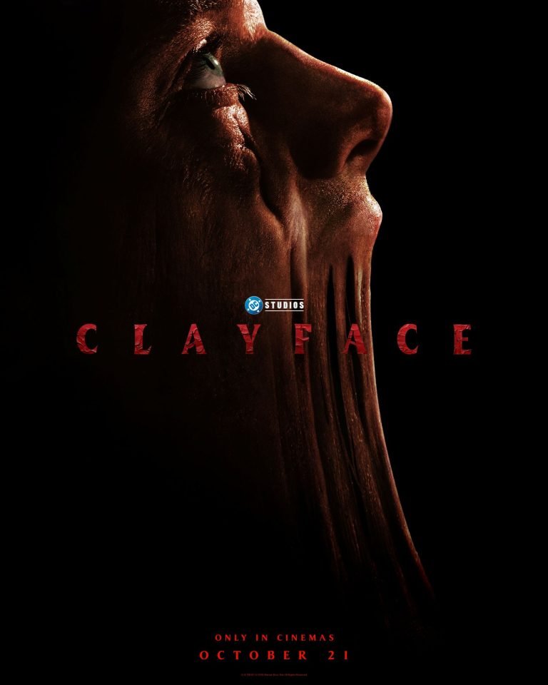 Official Clayface (2026) teaser poster — a face melting into clay, DC Studios