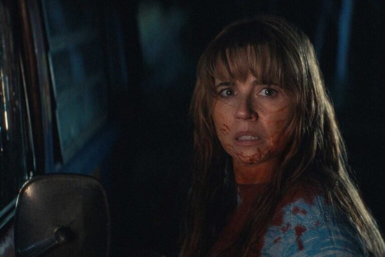 Linda Cardellini as Pamela Voorhees in Crystal Lake (Peacock/A24)