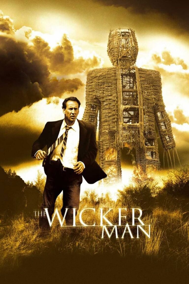 The Wicker Man (2006) official movie poster — Nicolas Cage in Neil LaBute's infamous horror remake