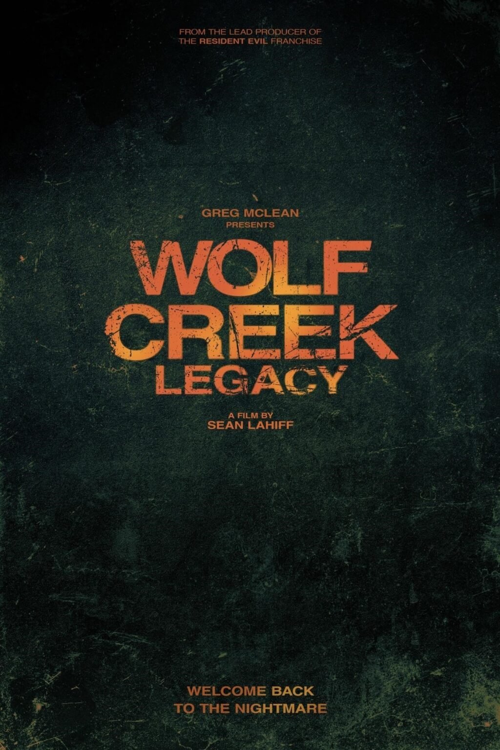 Wolf Creek: Legacy (2027) official movie poster